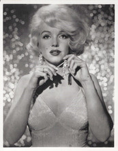 Marilyn Monroe in sequined dress holding earring vintage 8x10 inch photo