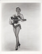 Marilyn Monroe plays the guitar classic Hollywood 1950's pin-up 8x10 inch photo