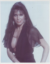 Caroline Munro shows cleavage in sheer Dracula AD 72 dress vintage 8x10 photo