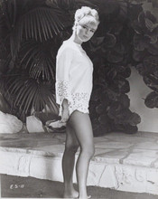 Elke Sommer vintage 8x10 inch photo 1960's pose full body in short white outfit