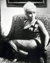 Elke Sommer wearing lingerie seated on chair 1960's era 8x10 inch photo