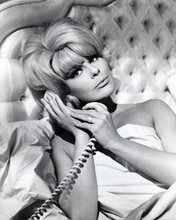 Elke Sommer sits in bed holding telephone 1965 The Money Trap 8x10 inch photo