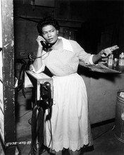 Pearl Bailey 1960 smoking cigarette on movie set on telephone 8x10 inch photo