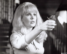 Stella Stevens holds up broken glass 1969 movie The Mad Room 8x10 inch photo
