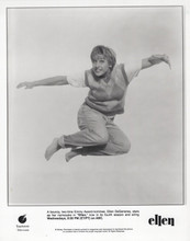 Ellen TV series vintage 8x10 inch photo Ellen DeGeneres in mid air jump