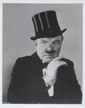 W.C. Fields funny Hollywood portrait with moustache in top hat 8x10 inch photo