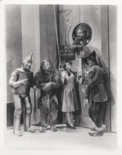Wizard of Oz Judy Tin Man Lion Scarecrow visit Wizard 8x10 inch photo
