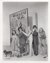 Wizard of Oz Judy Toto Scarecrow Tin Man Wizard line-up vintage 8x10 inch photo