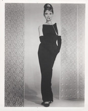 Audrey hepburn stylish in long black dress Breakfast at Tiffany's 8x10 photo