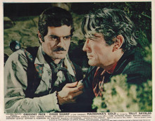 Mackenna's Gold 1969 Omar Sharif holds knife on Gregory Peck 8x10 inch photo