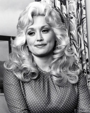 Dolly Parton 1977 portrait in polka dot sheer blouse 8x10 inch photo