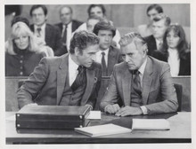 Dynasty 1981 finale Peter Mark Richman & John Forsythe in court 8x10 inch photo