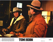 Tom Horn 1980 original 8x10 lobby card Steve McQueen sizes up Billy Green Bush