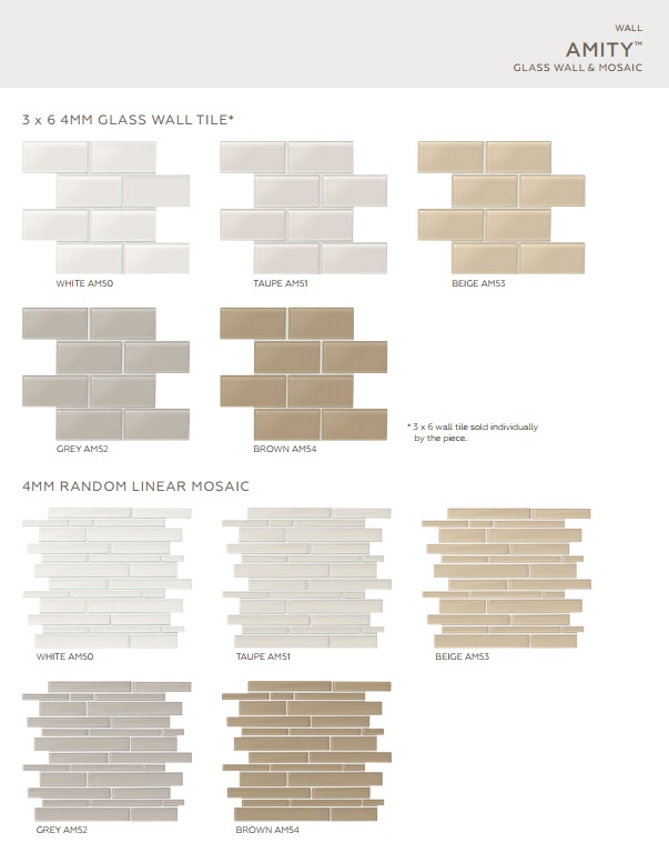 Amity - Taupe Subway Glass Tile 3