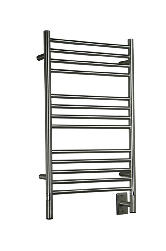 Jeeves Collection Model C Straight Brushed Heated Towel Rack 20 5 X 36