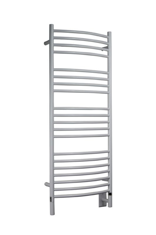 Jeeves Collection Model D Curved White Heated Towel Rack 20 5 X 53