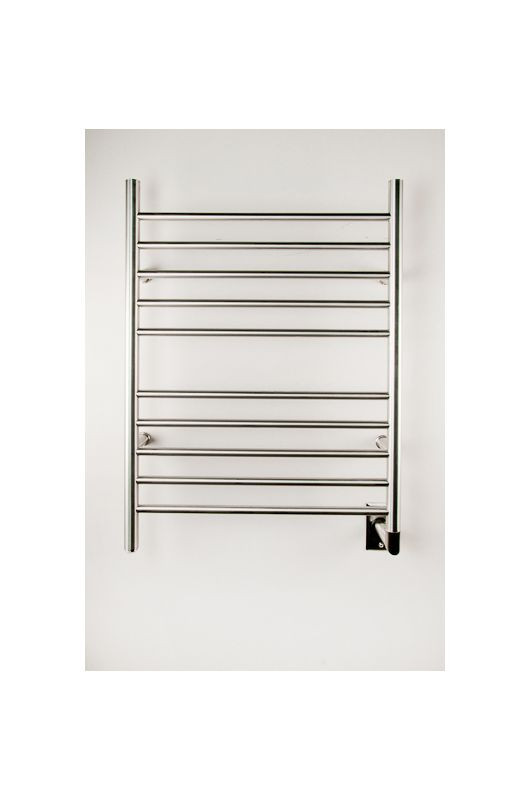 Radiant Collection Straight Hardwired Brushed Heated Towel Rack 24 X 32