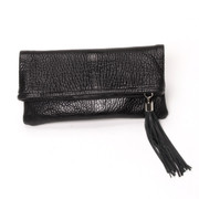 The Jordan Fold-Over Clutch - Onyx