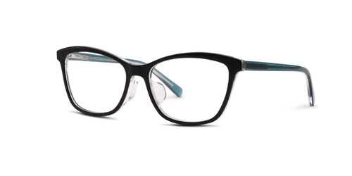 Black Front w/ Crystal Teal Temples (C1)