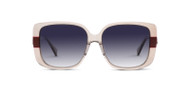 Crystal Gray w/ Maroon Stripe w/ Gray Gradient Lenses (C2)