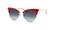 Pearl Red with Silver Trim w/ Gray Gradient Polarized Lenses (C3)