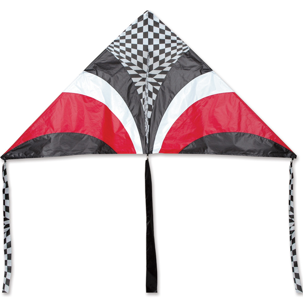 6 ft. 5 In. Delta Kite - Red Op-Art - Picture Pretty Kites