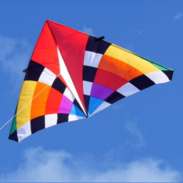 Delta Kite Levitation Rainbow RipStop Nylon Material Case Tails 3/4-oz 