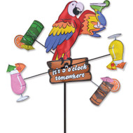 Lawn Spinner - 12" Island Parrot Whirligig  (Five O'clock Somewhere)