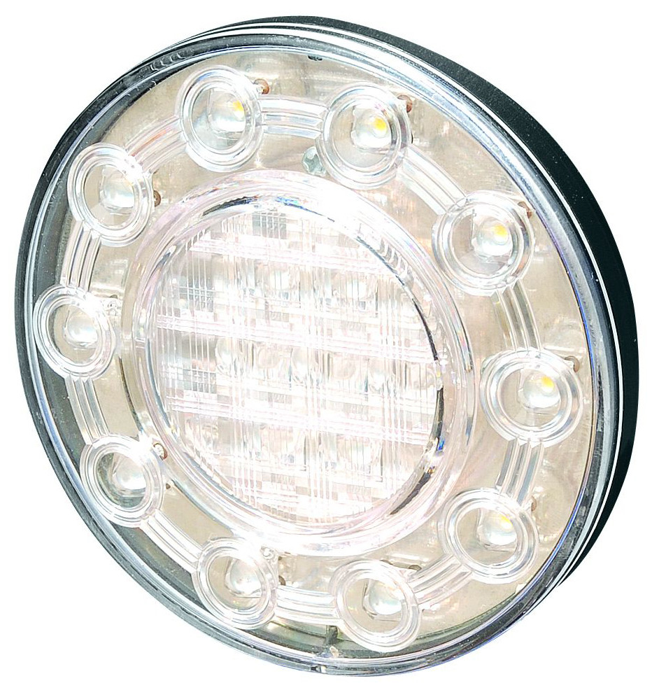 196RV18. BR120WC Roadvision, 100mm Round LED Reverse Light with clear