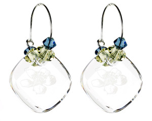 Crystal Hoop Earrings - Botanical