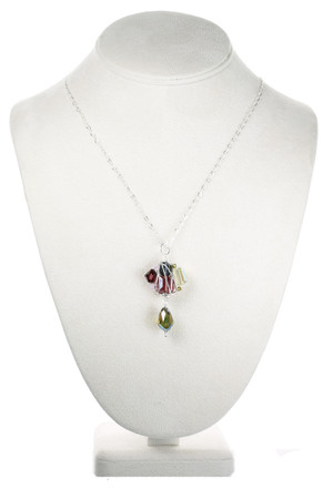 Crystal Cluster Pendant Necklace - Botanical Jewelry