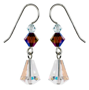 Vintage Clear AB Crystal Earrings - Seaside Jewelry