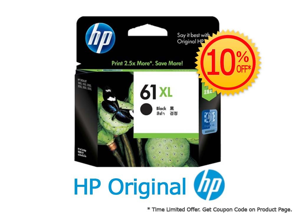 Buy Original Hp 61xl Black High Yield Ink Cartridge 1vv34aa Free Express Delivery In Singapore 3391