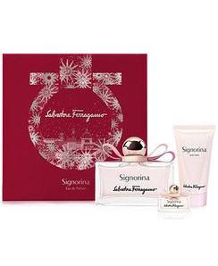 SIGNORINA/S. FERRAGAMO SET (W) EDP SPRAY 3.4 OZ EDP SPLASH 0.17 OZ BODY LOTION TUBE 1.7 OZ IN GIFT BOX