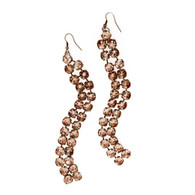 Rose Gold Cubic Zirconia Drop Earrings