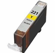 Canon CLI-221Y Compatible Yellow Printer Ink Cartridge for select Canon PIXMA Printers