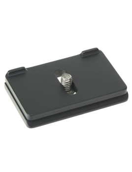 Camera specific, Arca-Swiss compatible, quick release plate. The custom fit prevents your camera from twisting while mounted on your tripod head.