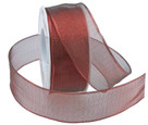 Luxor wired ribbon in red