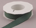 Hunter Green Swiss Mini Dots Ribbon, 7/8 inch width