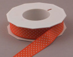 Pumpkin Swiss Mini Dots Ribbon, 3/8 or 7/8 inch width 