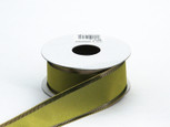 Wired Arabesque Basil Ribbon | 1-1/2 inch width | 10 yards
