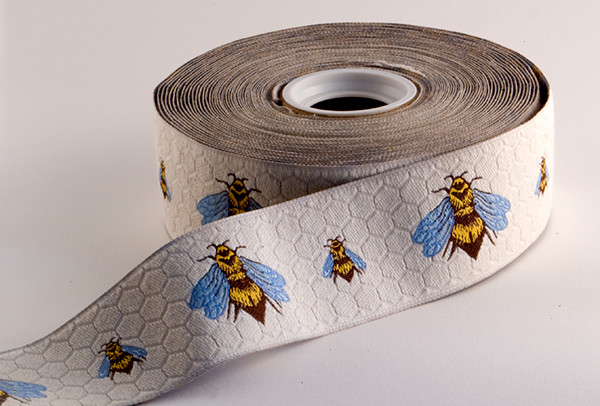 Charming French-Inspired Ribbon with Bee Motif