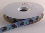 Chocolate Bunny Ribbon, 5/8 inch, increments of 5 yards or 27-yard roll. 