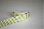 Wired County Moss Gingham Ribbon | 1.5 Inches Wide | 10 Yards | 100% Polyester] 