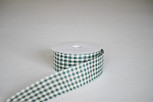 Wired County Hunter Green Gingham Ribbon | 1.5 Inches Wide | 10 or 25  Yards | 100% Polyester] 