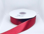 Red Double Face Satin | Monofilament gold edge | Width1.5 Inches | 50 Yards