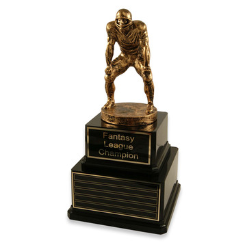 Football Trophy with Gold Sock