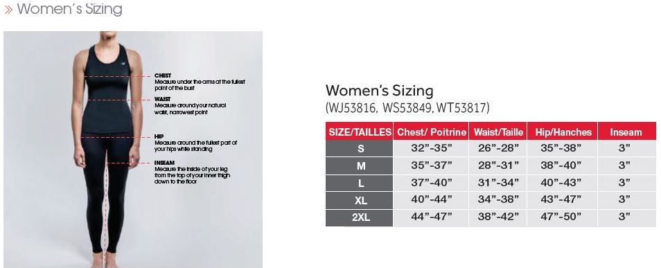 New Balance Women S Size Chart