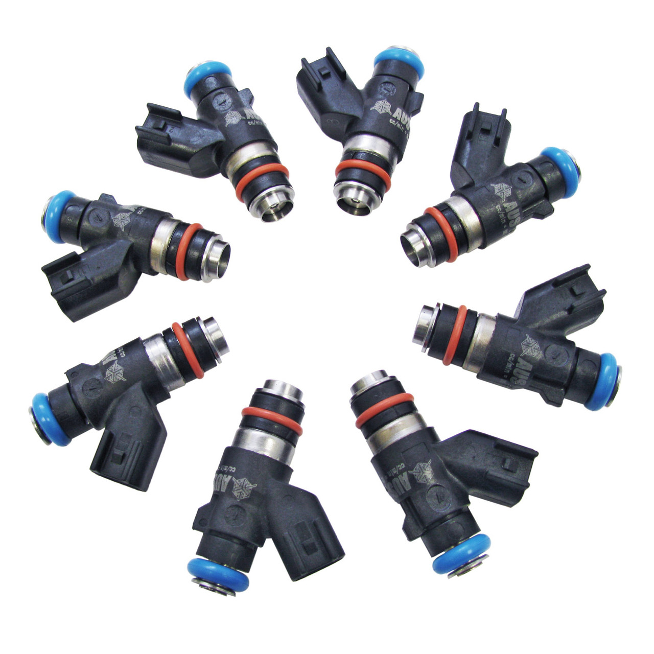 Set of 8 Racing Performance Fuel Injectors 650 cc/min at 43 PSI