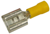 VW Style Wide Female Spade Connector 12 10 AWG Yellow 5  Pack